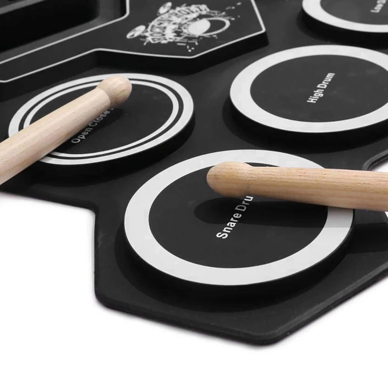 Набор электронных барабанов портативные складные 9 насадок встроенный динамик и