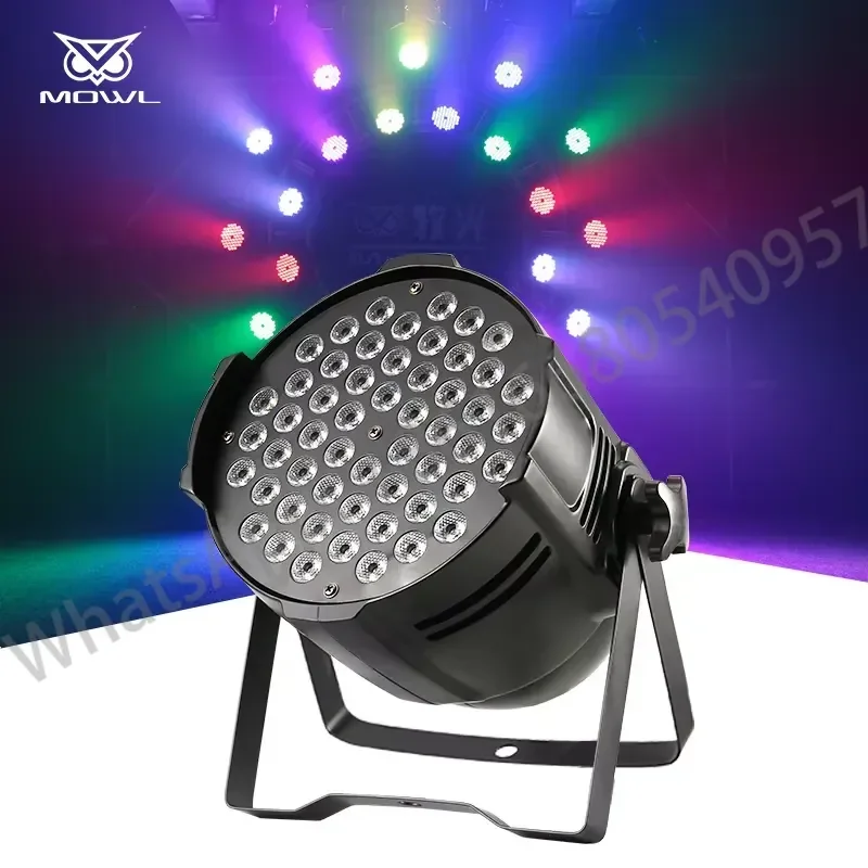 Фото Светодиодный сценический прожектор MOWL 54*3W RGB 3-в-1 DMX512 с звуковой активацией, 54 светодиода, PAR-прожектор №3