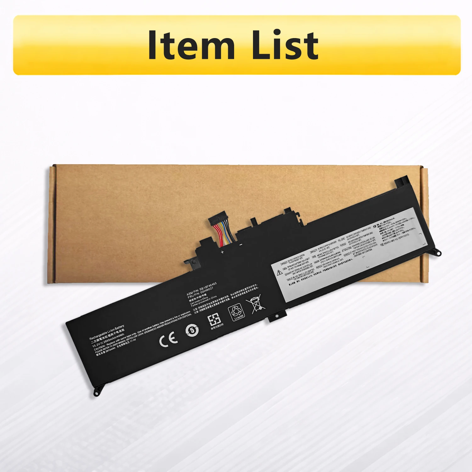 Аккумулятор PowerHub 00HW027 01AV433 для ноутбуков Lenovo ThinkPad X380 Yoga 260 370 X380 Series SB10K97590 01AV434 44WH (art.: 3920d85cb16fc) - 3920d85cb16fc