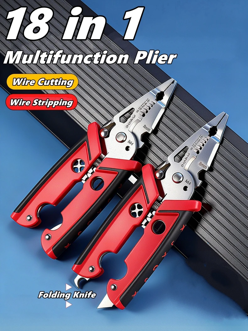 

Плоскогубцы для зачистки проводов Multifunctional Wire Stripper Crimper Plier