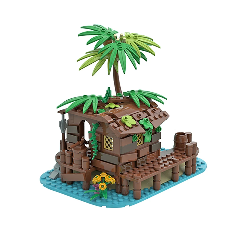 

Building Blocks Pirate Shed Irates MOC Pirates Barracuda Bay for 21322 49016 Beach Hut Pirate Theme Series Ideas Model Brick Toy
