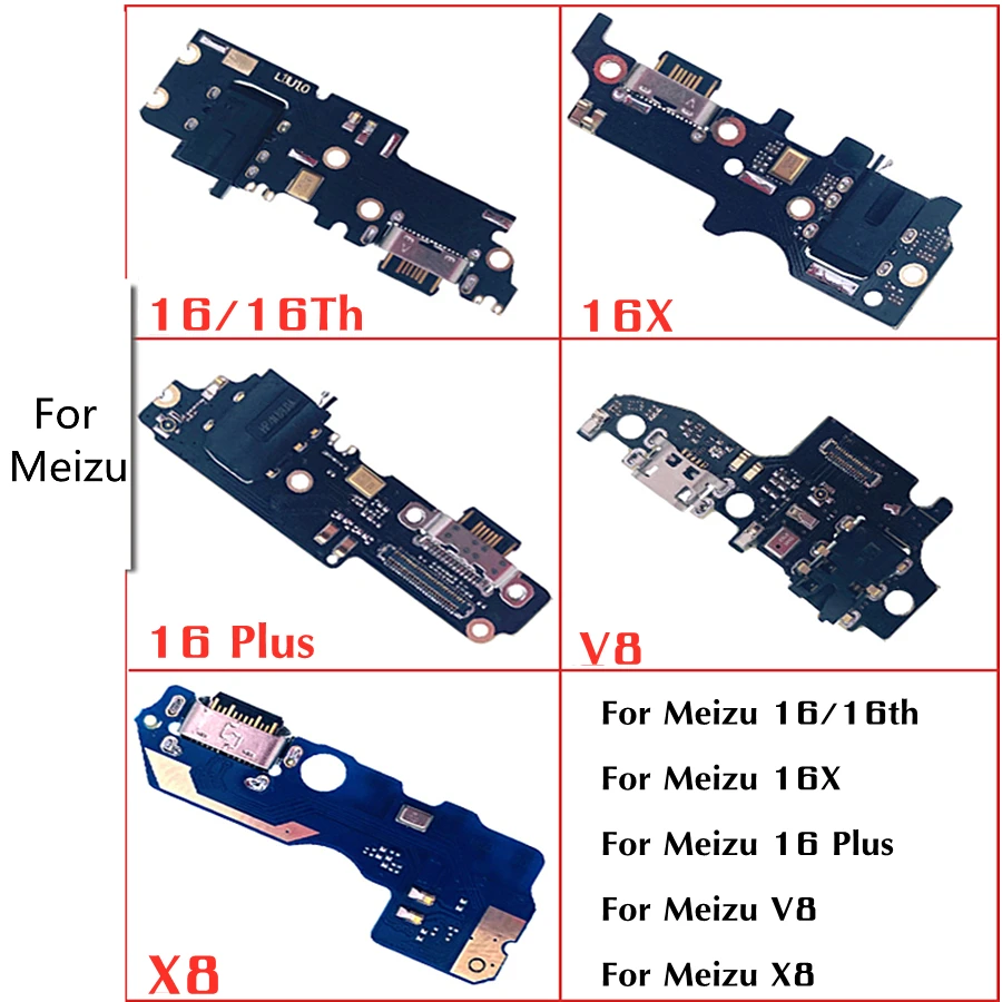 For Meizu X8 V8 16/16th plus 16X USB Charging Port Charger Board Flex Cable Dock Plug Connector Replacement Parts