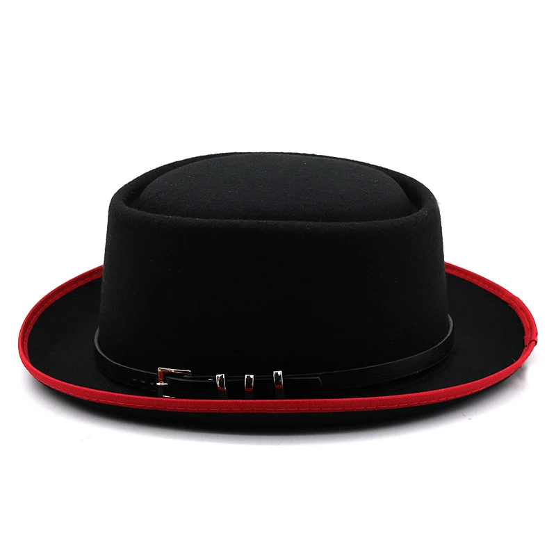 Женская и Мужская шерстяная шляпа со свиным пирогом для папы плоская