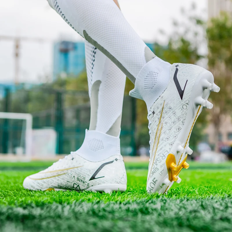 2023 Spring Football Shoes Young Men's And Women's New Long-staple Broken Nail Rapid Rotation Cushioning 35-46#