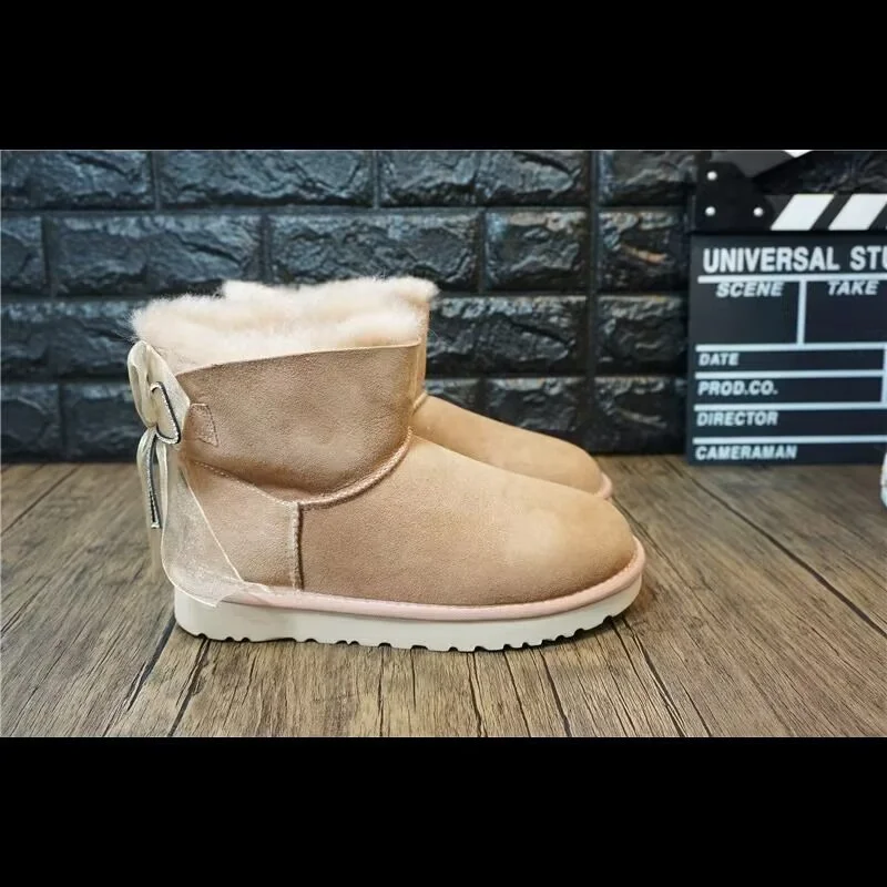 

Hand-made fleece warm casual fur integrated boots thick soled waterproof platform large size women's 35-40