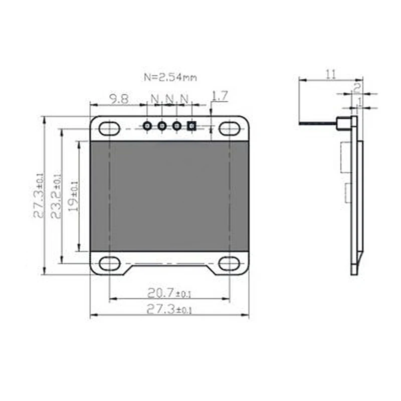 4-контактный 0 96-дюймовый белый/синий/желтый синий OLED-дисплей 128X64 OLED-модуль 96 дюйма