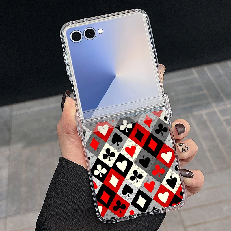 Фото Чехол для телефона с магнитной текстурой и узором для Samsung Galaxy Z Flip 7 FE 7 6 5 4 Flip7 Flip6 Flip5, жесткая задняя крышка с поддержкой Magsafe №3
