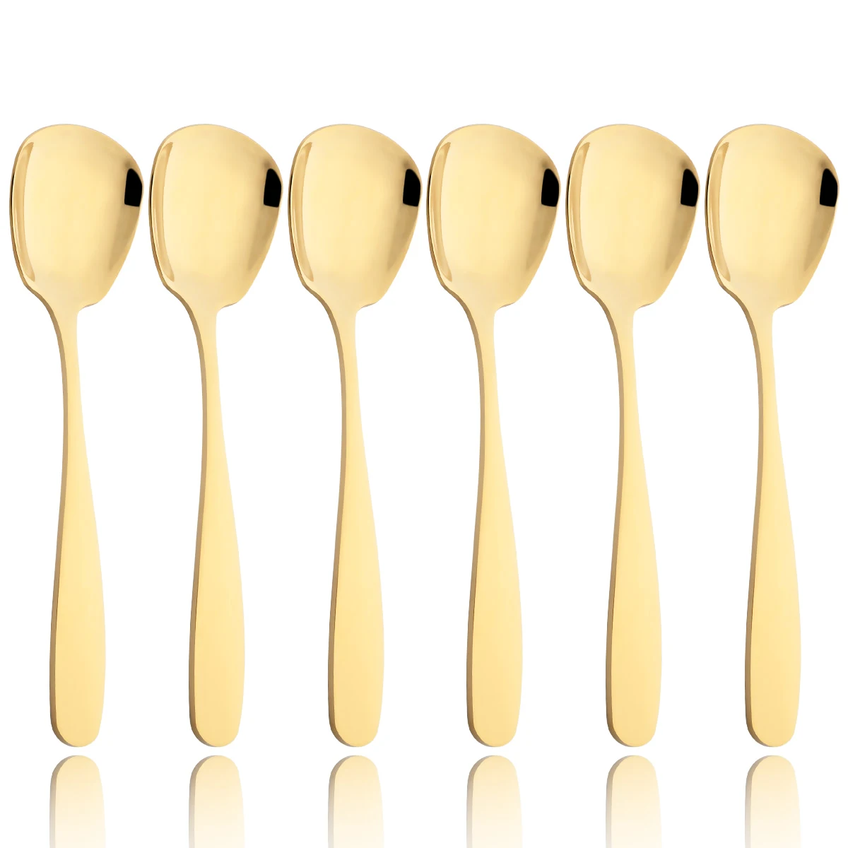 

6 шт., набор квадратных ложек из нержавеющей стали 304