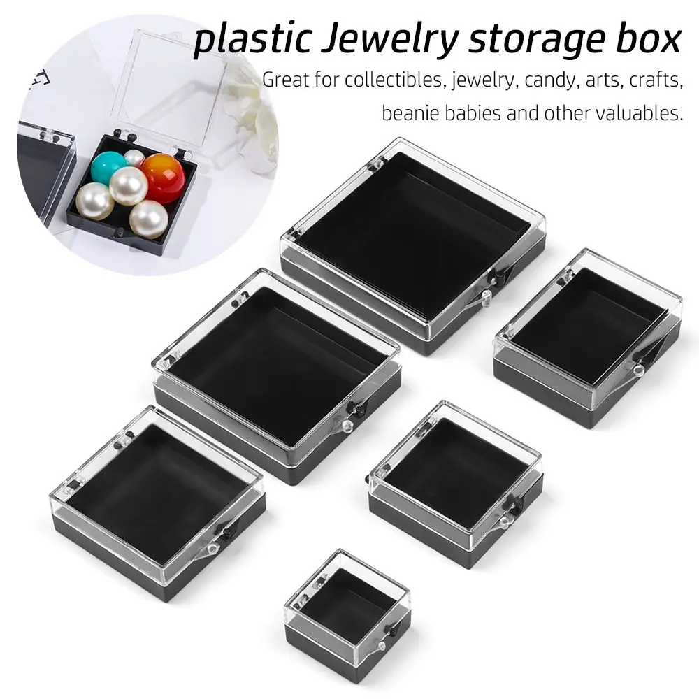 

Square Clear Plastic 12 Styles Clips Boxes Storage Box Craft Bead Holder Jewelry Diamond Container Pill Storage Supply
