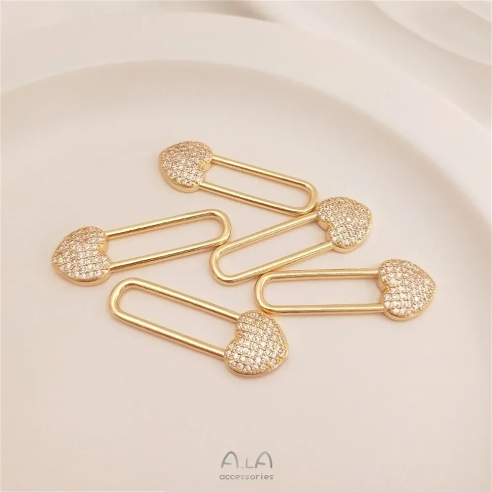 Покрытие из настоящего золота 14 карат с медным покрытием инкрустированное