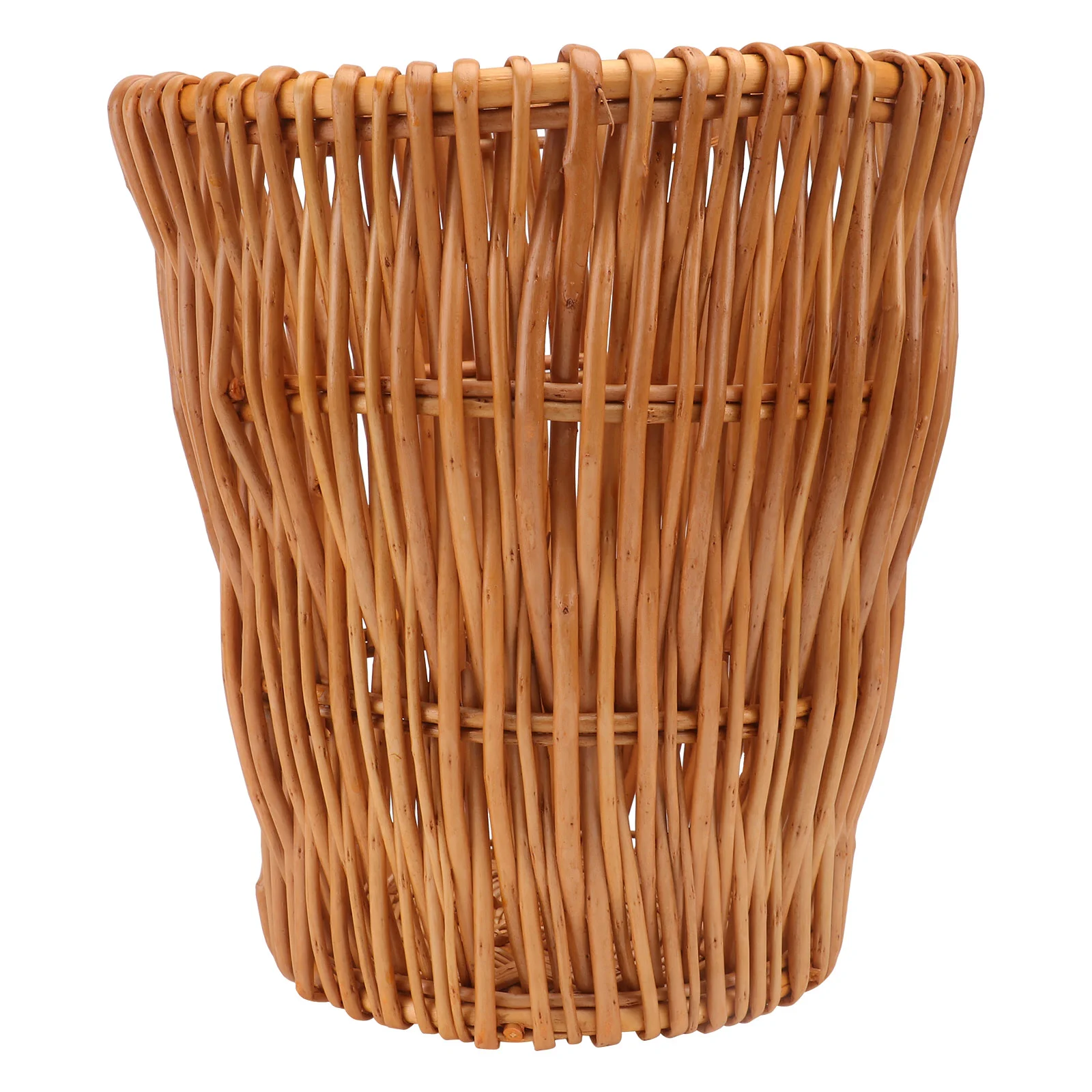 

Trash Can Basket Garbage Wicker Woven Bin Kitchen Waste Storage Wastebasket Cans Rattan Bucket Caddy Containers Baskets Bathroom