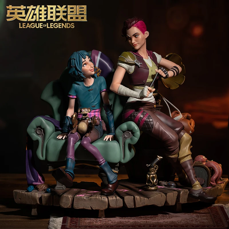 

Arcane：League of Legends Vi Jinx Large Sculpture Game Anime Figure Collectibles Model Cartoon Action Figure Christmas Kids Toys