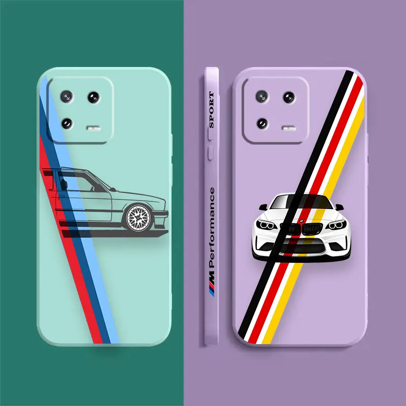 Case For Xiaomi PCOO F3 F4 F5 M3 M4 M5 X3 X4 MIX 3 4 Black Shark 4 5 GT Pro 4G 5G Case Funda The Blue Sky And White Clouds B-BMW