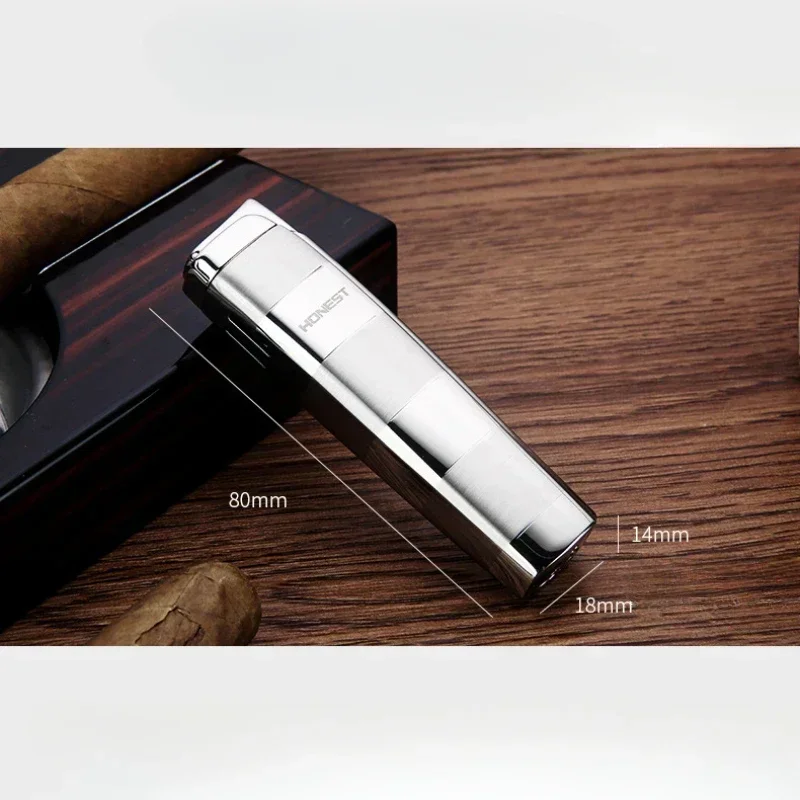 Новая горячая распродажа HONEST Strip Jet Torch, компактная надувная металлическая зажигалка с прямым пламенем, классический модный подарок для друга (art.: 3920cd2f3ed42) - 3920cd2f3ed42