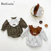 rinilucia baby girls romper autumn infant newborn long sleeve girl dot one pieces jumpsuit baby cotton soft clothes outfits
