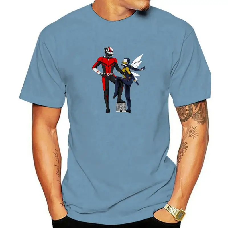 

Мужская футболка с коротким рукавом и принтом муравьев, забавная комиксная футболка с супергероями из фильма, забавная нерди футболка, Топ ...