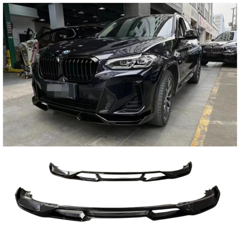 

Высококачественный яркий черный бампер ABS для BMW X3 X4 G01 G02 G08 2020 2021 2022 2023, передний спойлер для губ, диффузор, защитная крышка