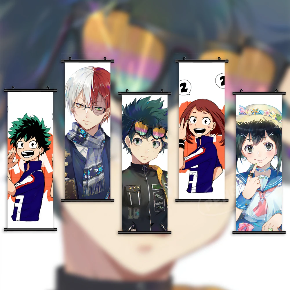

Home Decor Anime Print My Hero Academia Wall Art Todoroki Shoto Poster Canvas Pictures Izuku Scroll Hanging Painting Living Room