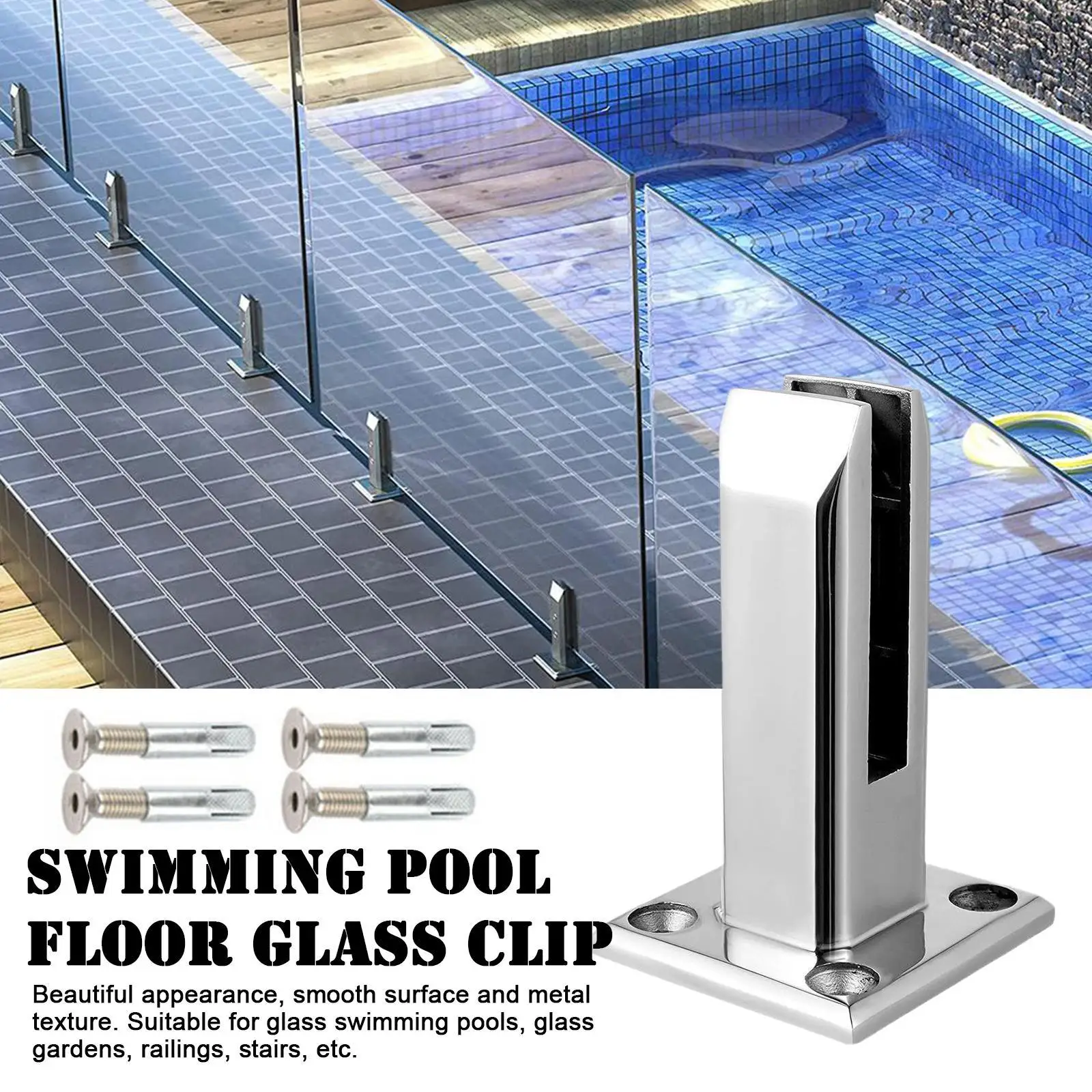 

Steel Floor Standing Stairs Balcony Pool Glass Spigots Parts Guardrail Stair Railing Clips Balustrade Home Post Clamp