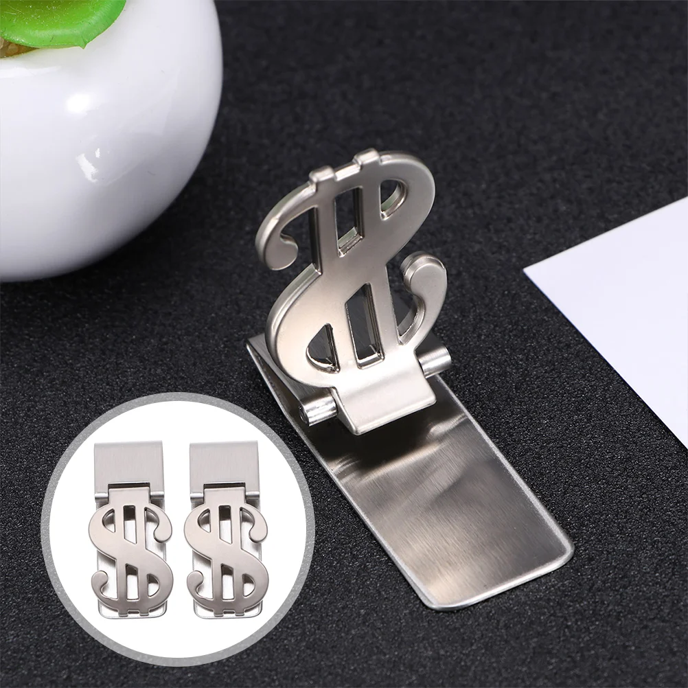 

Clip Front Pocket Wallet: Slim Wallet Credit Business Holder 2pcs Minimalist Cash Clip for Men Father Wife Fashion Travel