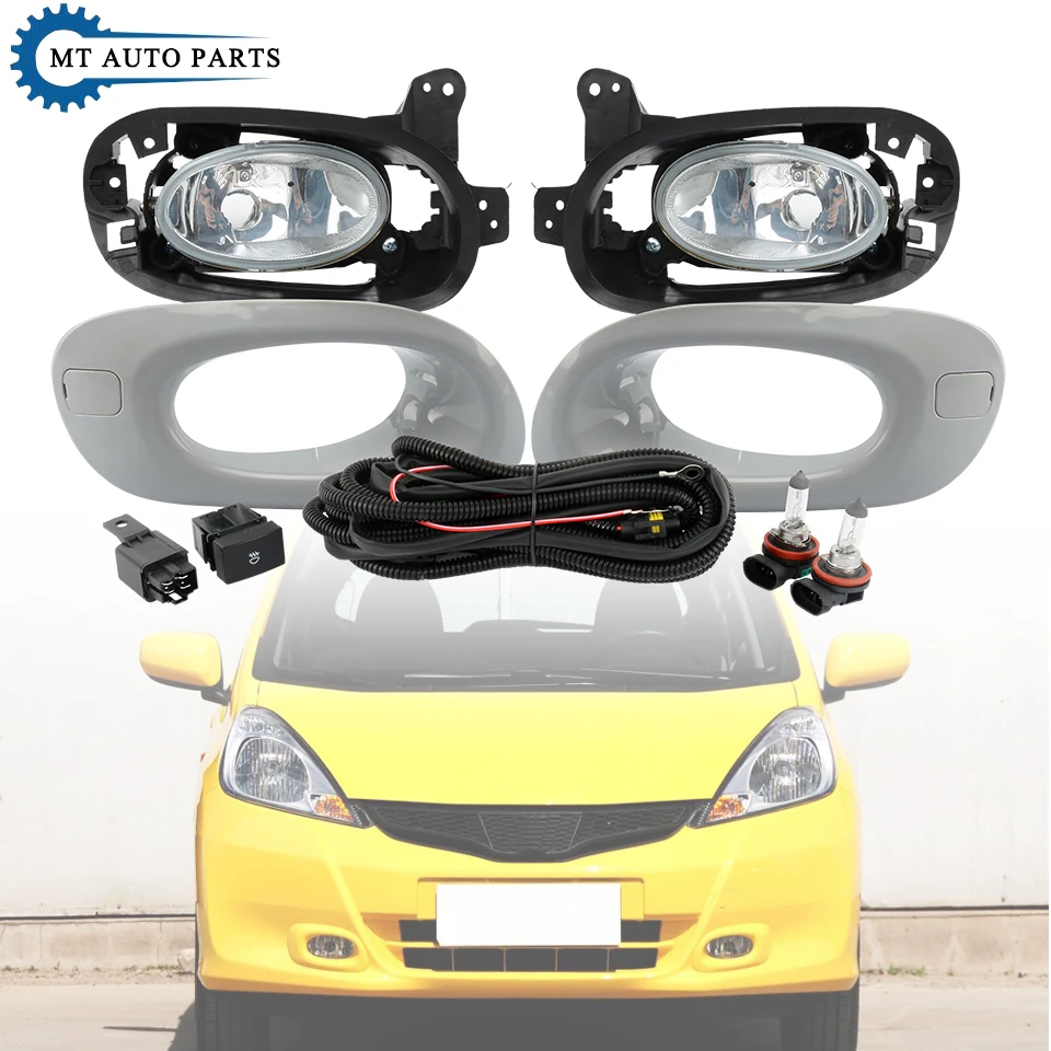 

Комплект противотуманных ламп MATP для переднего бампера, фотоотражателя для HONDA FIT JAZZ GE6 GE8 2012-2014, комплект противотуманных ламп с кабелем и лампочкой