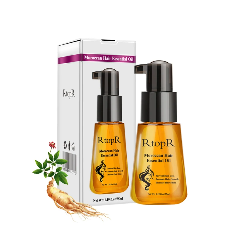

RtopR Morocco Herbal Hair Essential Oil Anti Hair Loss Liquid Thick Fast Hair Growth Treatment Oil Hair Products Shampoo 35ml