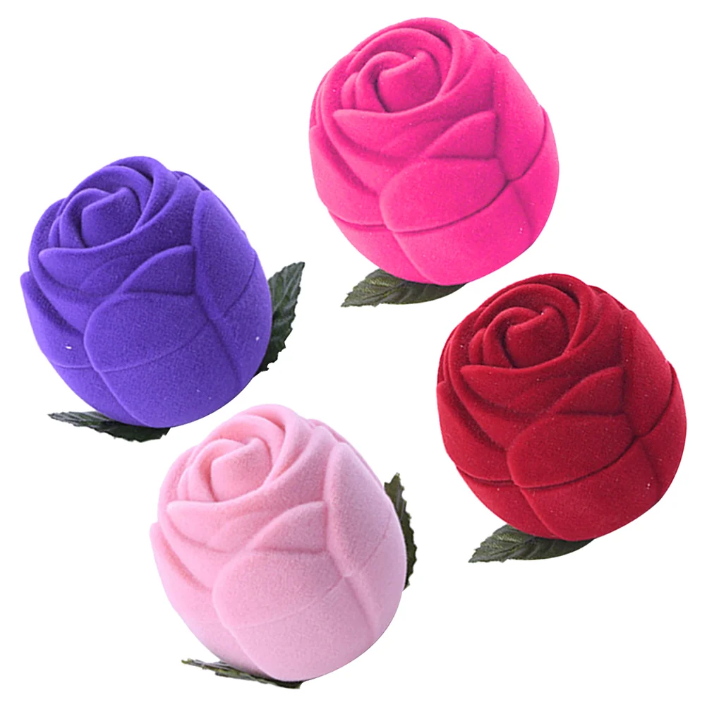 

Box Jewelry Case Trinket Ring Organizer Storage Rose Gift Wedding Retro Holder Display Day Valentine Vintage Flower Sewing Pin