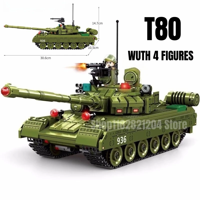 

773 шт., Детский конструктор Танк T80