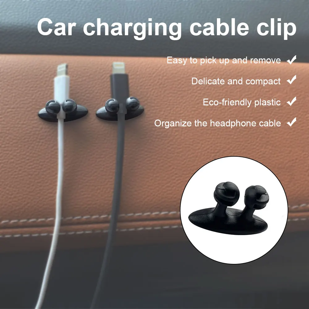 

Charging Cable Storage Mobile Phone Cable Manager Charg Erearphone Cable Line Organizer Clasp Clamp Auto Interior Accessories