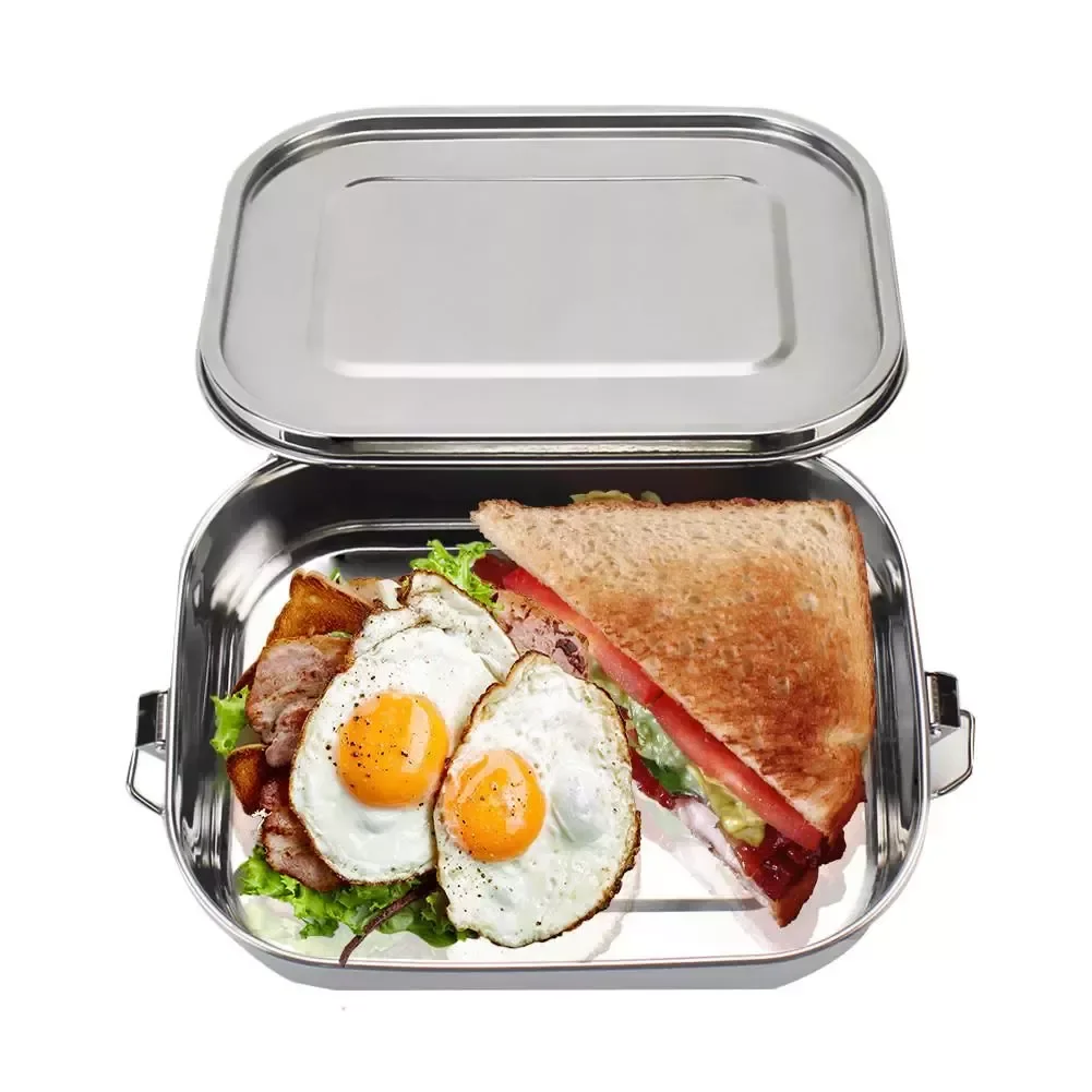 

Stainless Steel Lunch Box Food Container Bento Box Single Layer Leak-Proof Portable School Office Bento Box