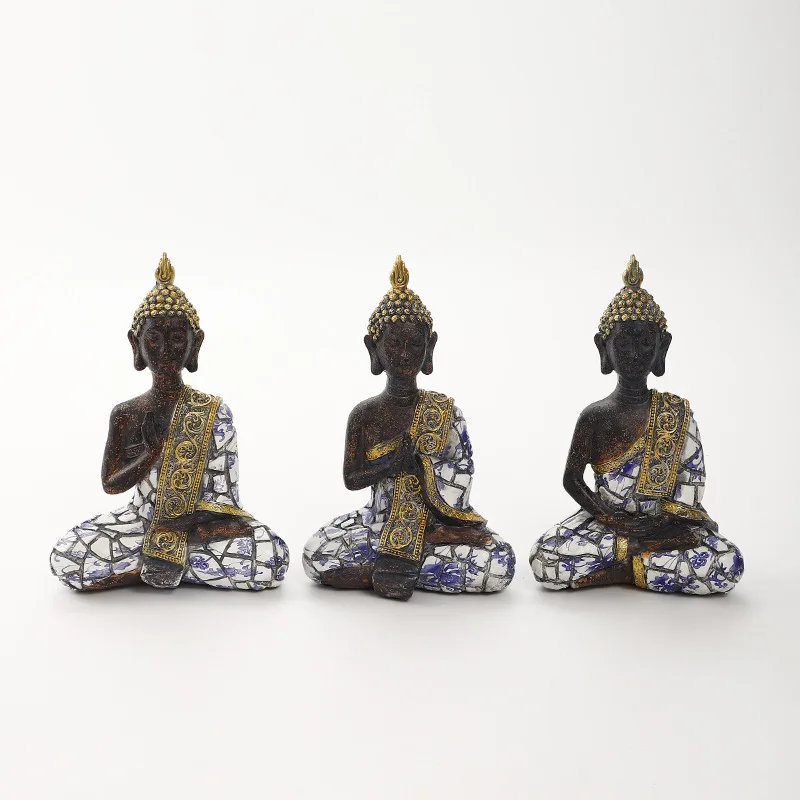 

Домашнее украшение для зала Будды, поделки из смолы, статуя Будды в юго-восточном азиатском стиле, Тайский Будда, индийский Будда