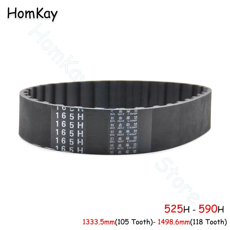 

H Timing Belt Rubber Closed-loop Transmission Belts Pitch 12.7mm No.Tooth 105 106 108 110 111 112 113 114 - 118Pcs width 25 30mm
