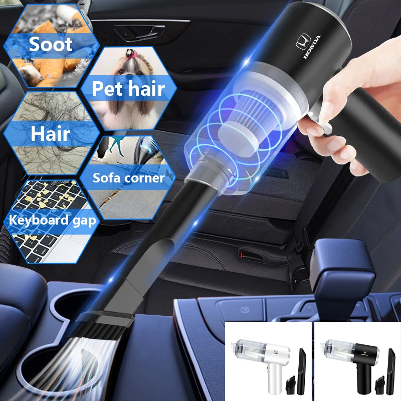 

8000Pa Car Vacuum Cleaner Cordless Handheld Auto Vacuum for Honda Civic Mugen Accord Odyssey JAZZ CRV Fit Hrv Jazz CBR VTX VFR