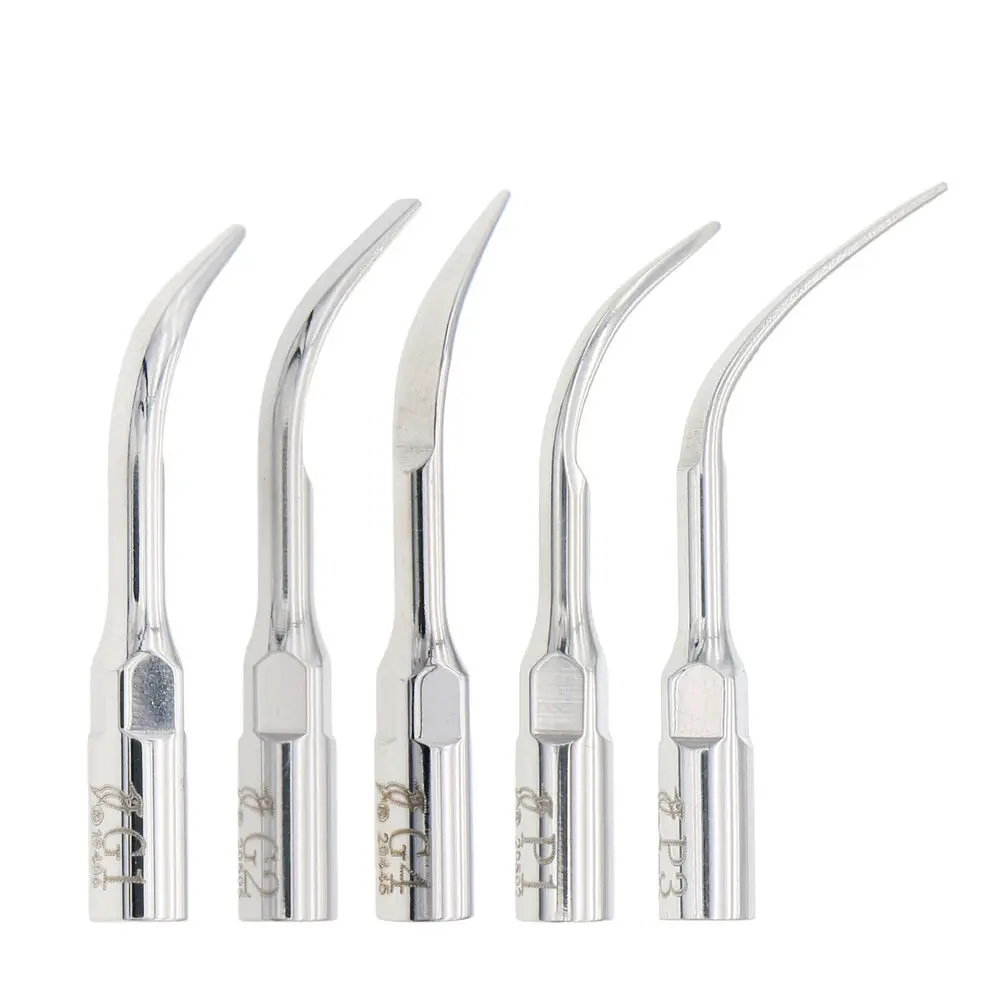 

US 5Pcs Woodpecker Dental Scaler Scaling Periodontal Tips G1 G2 G4 P1 P3 dental floss ершик для зубов для чистки зубов