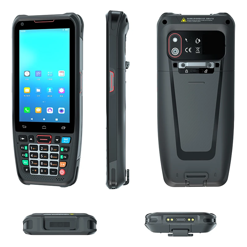 

Inventory Data scanning Terminal Android 10.0 4g Smartphone Handheld rugged 1d 2d Qr Barcode Scanner Mobile Pdas with keyboard