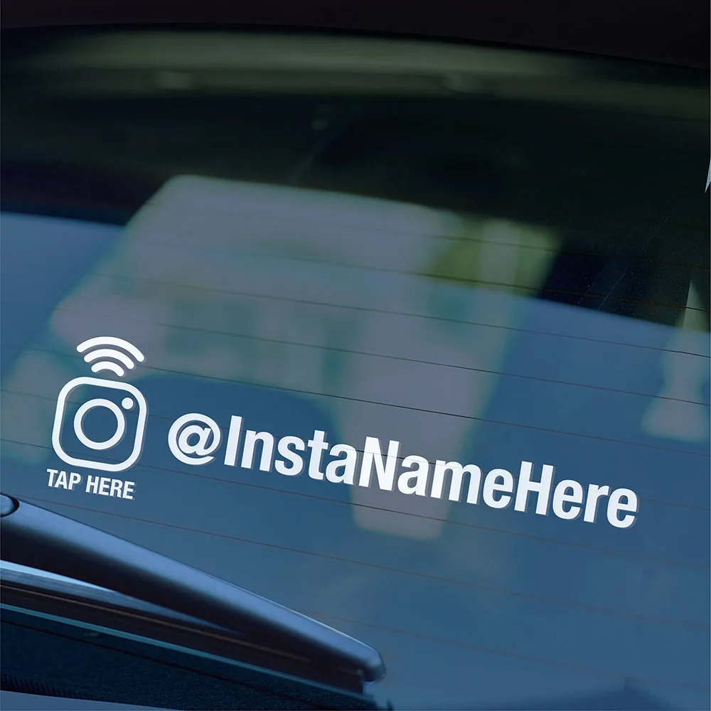 Пользовательские наклейки на окна автомобиля INSTAGRAM QUICKTAPS социальная медиа-тег
