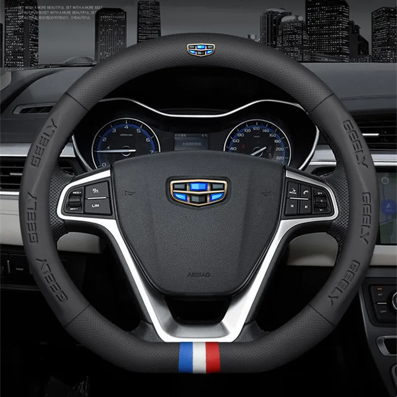 

Auto Steering Wheel Cover For Geely Coolray X6 geometry c Atlas Boyue NL3 Emgrand X7 EX7 SUV GT GC9 Hawk GX7 Car Accessories