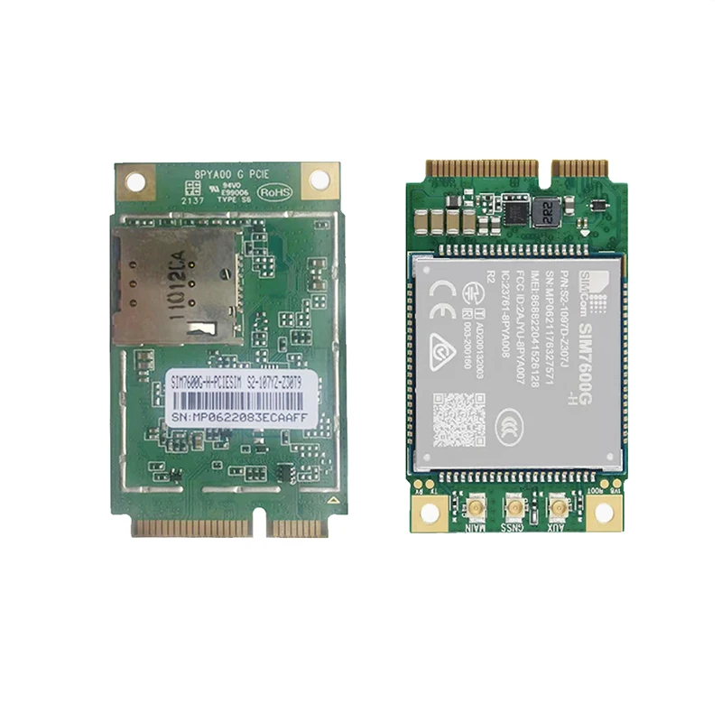 

SIMCOM SIM7600G SIM7600G-H Mini Pcie LTE Cat4 Module With SIM Card Slot 850/900/1800/1900MHz B1/B2/B3/B4/B5/B7/B8/B12/B13/B18