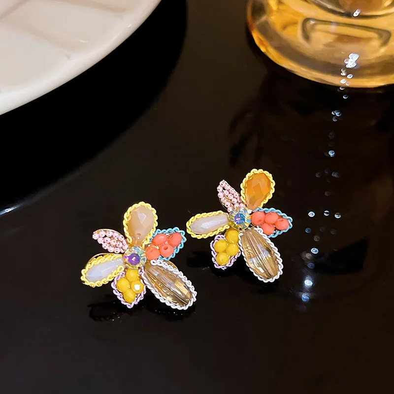 Женские украшения из металла серебристые цветочные винтажные металлические