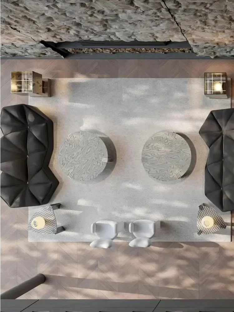 Креативный стиль Black Valley Line 3D Трехмерный диван Большой и маленький квартирный