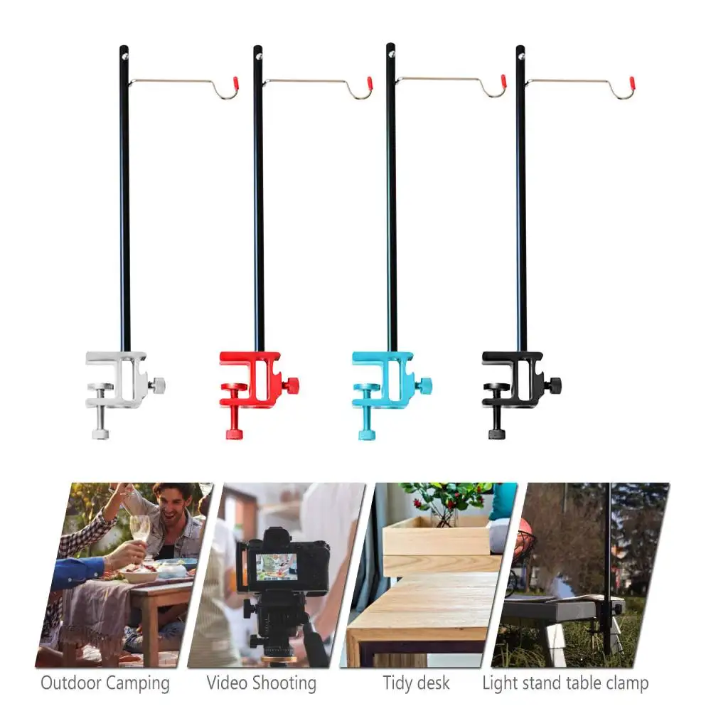 

Portable Camping Light Stand and Table Clip Outdoor Aluminum Alloy Stand Hanging Light Stand Bracket for Camping Fishing Picnic