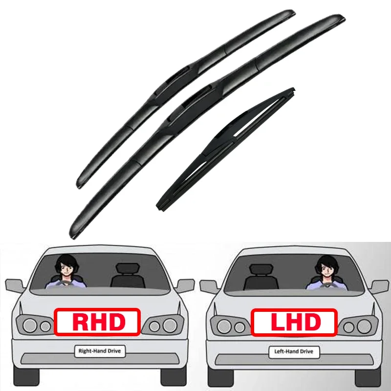 

Для Subaru Forester SH 2008 2009 2010 2011 2012 2013, передние и задние щетки стеклоочистителя, лобовое стекло, HD щетки, аксессуары для заправки