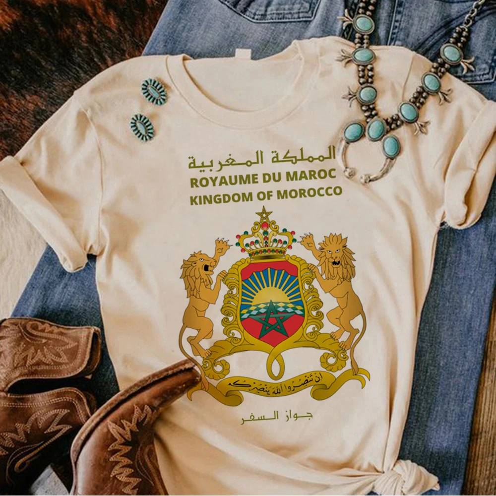 

Марокканская Футболка женская комиксная Футболка женская манга забавная одежда