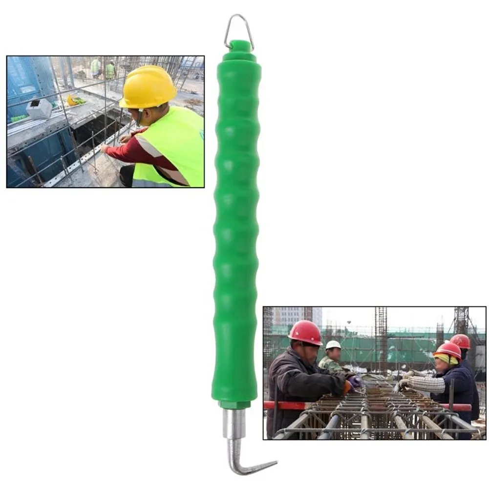 1pc Rebar Tier Construction Site Winding Tool Green Semi-Automatic Steel Bar Tying Hook  Automatic Tie Wire Wholesale