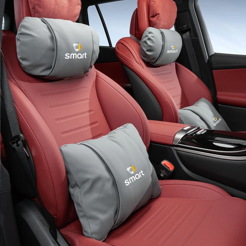 Мягкая кожаная подушка для подголовника автомобильного сиденья поясничной