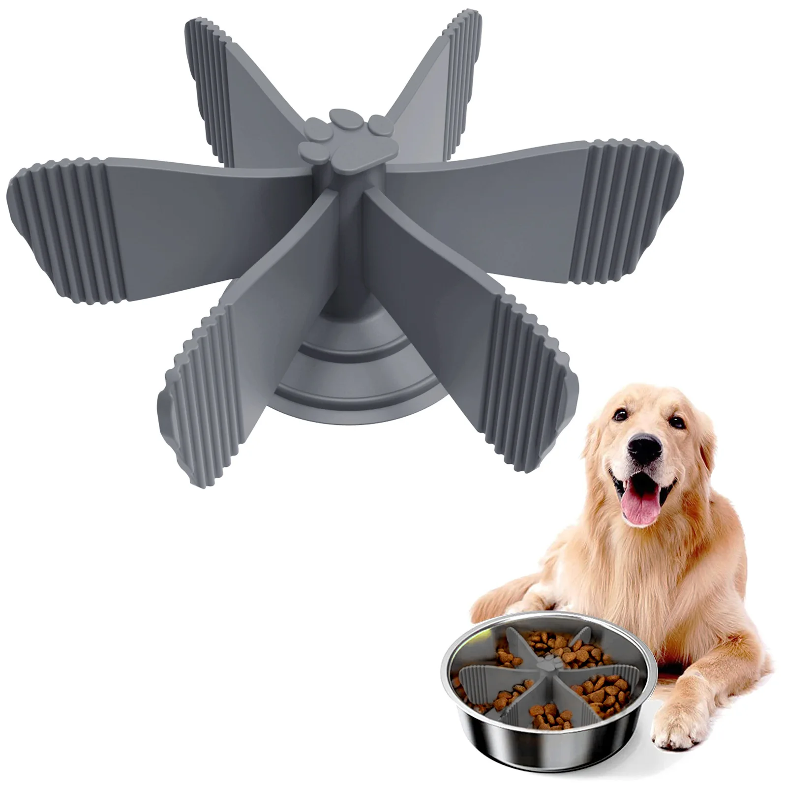 

Slow Feeder Dog Bowls Insert Spiral Design with Suction Cup Fitted with Pet Food Bowl Dog Bowls Slow Down Eating Accessories