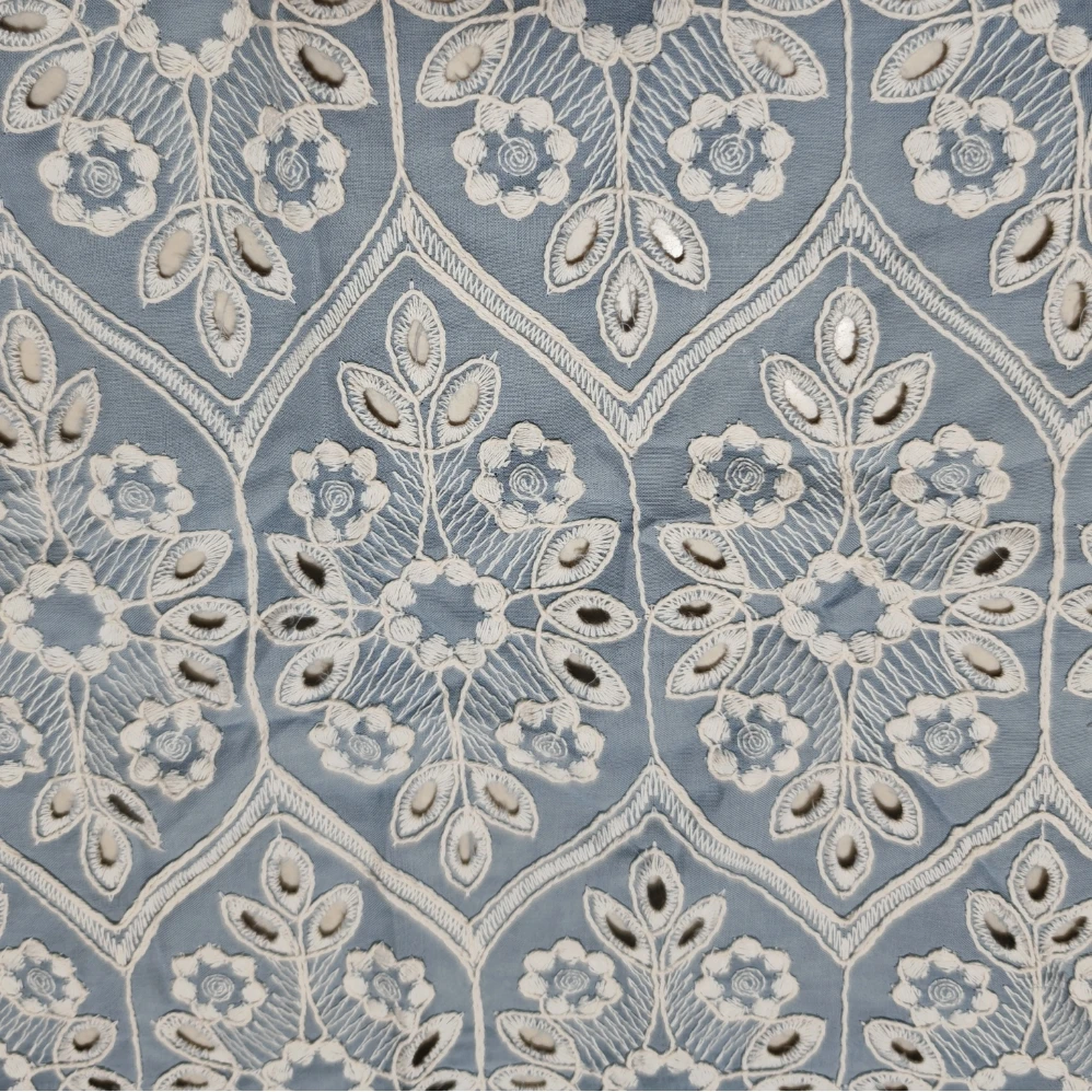 Новинка 2024 хлопковая ткань с вышивкой женское Повседневное платье