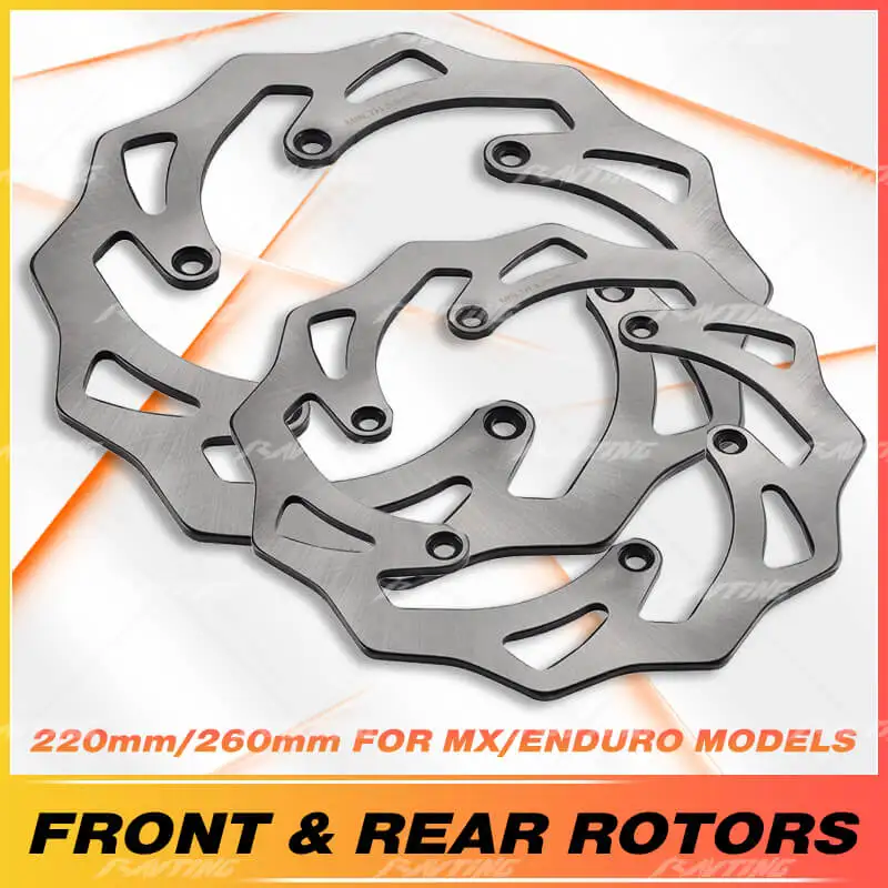 

260/220mm Front Rear Disc Brake Rotors For KTM MX ENDURO SXF SX EXCF XCFW XCW XC EXC XCF 125 200 250 300 350 450 500 Husqvarna H