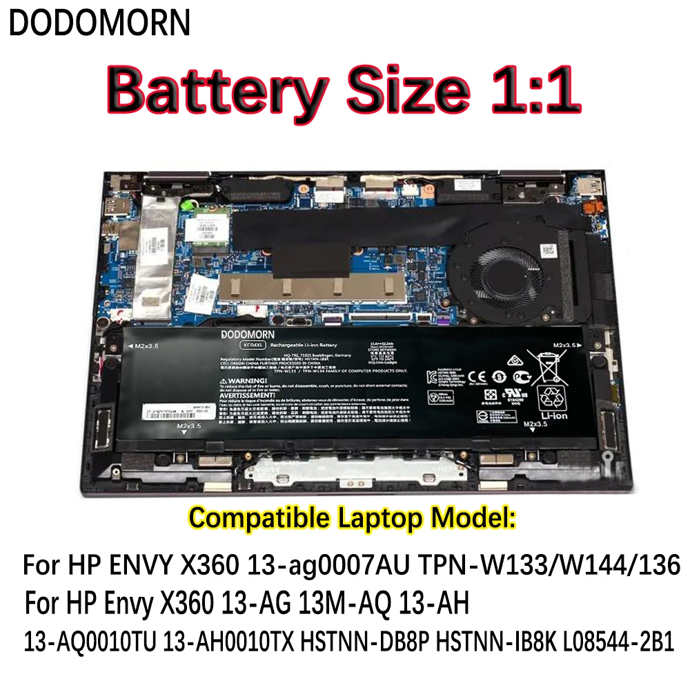 

Аккумулятор для ноутбука HP Envy 13-AH X360 13-AR 13-AQ000 X360 13-AG, 15,4 в