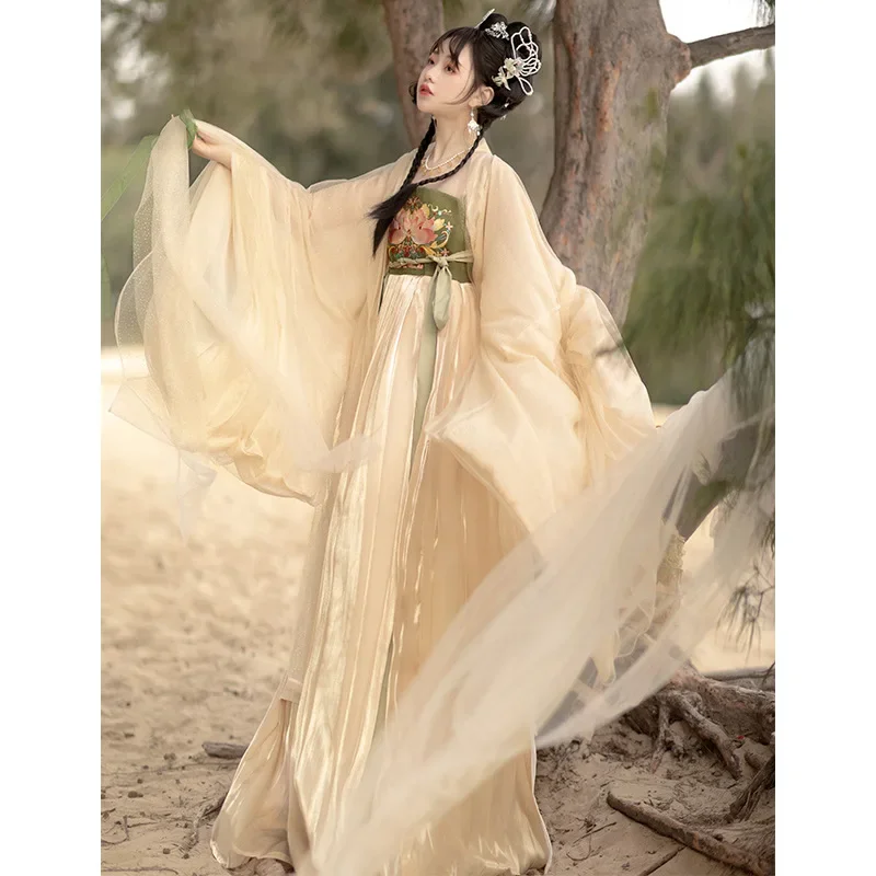 NT173 Оригинальная женская рубашка Hanfu в стиле Тан с большими рукавами юбка Chebule на